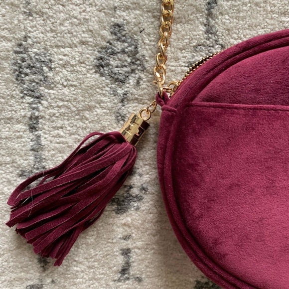Maroon velvet purse - Picture 5 of 5